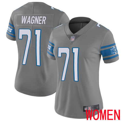 Detroit Lions Limited Steel Women Ricky Wagner Jersey NFL Football 71 Rush Vapor Untouchable